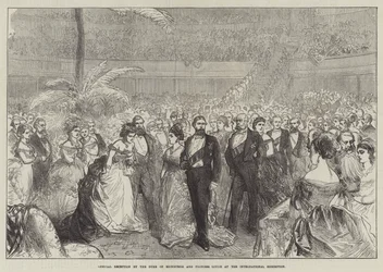 Offizieller Empfang durch den Herzog von Edinburgh und Prinzessin Louise bei der Internationalen Ausstellung